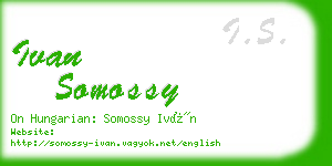 ivan somossy business card